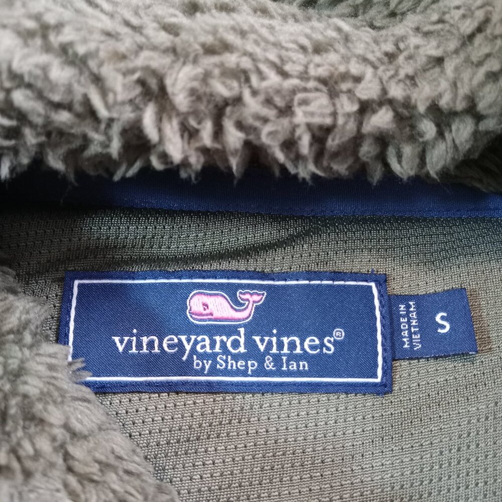 Vineyard Vines Fleece Deep Pile Hooded Pullover Men's‎ Small Green - Picture 3 of 10